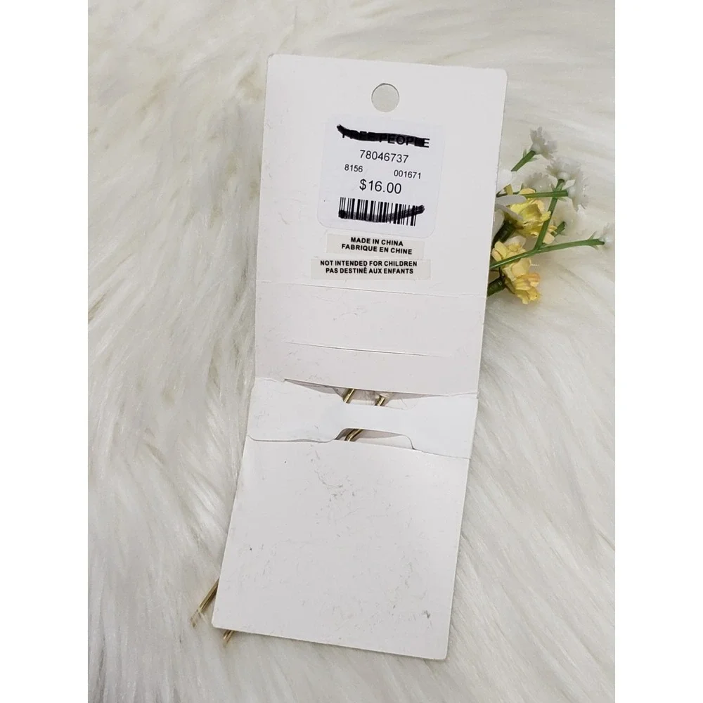 Take It Eazy Hair Pin Free People Daisy Wildflower Babys Breath Gold Tone Fork